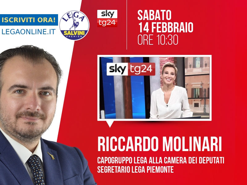 Riccardo Molinari a Agenda (Sky TG24) - 14/02 ore 10:30