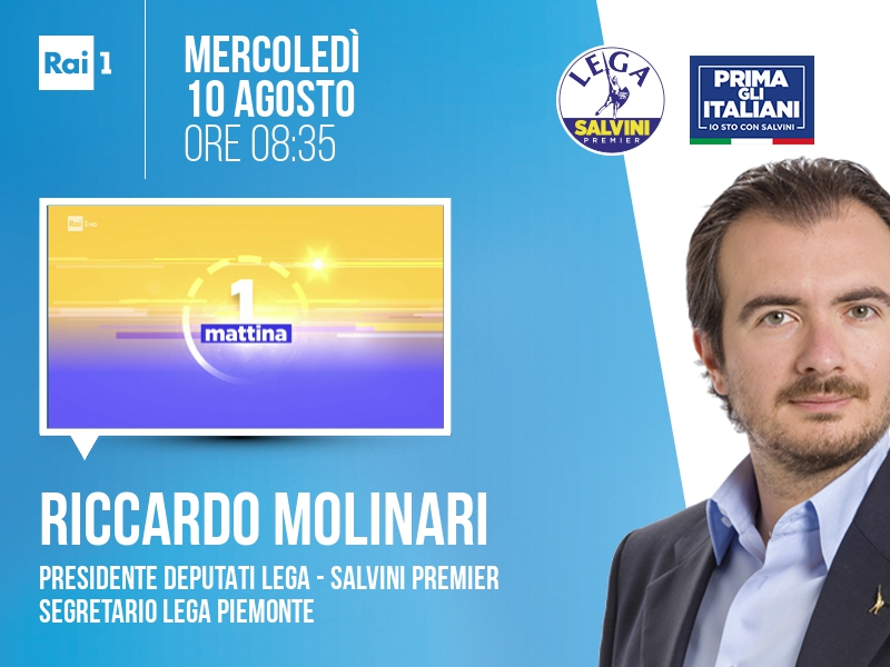 Riccardo Molinari a UnoMattina (Rai 1) - ore 08:35