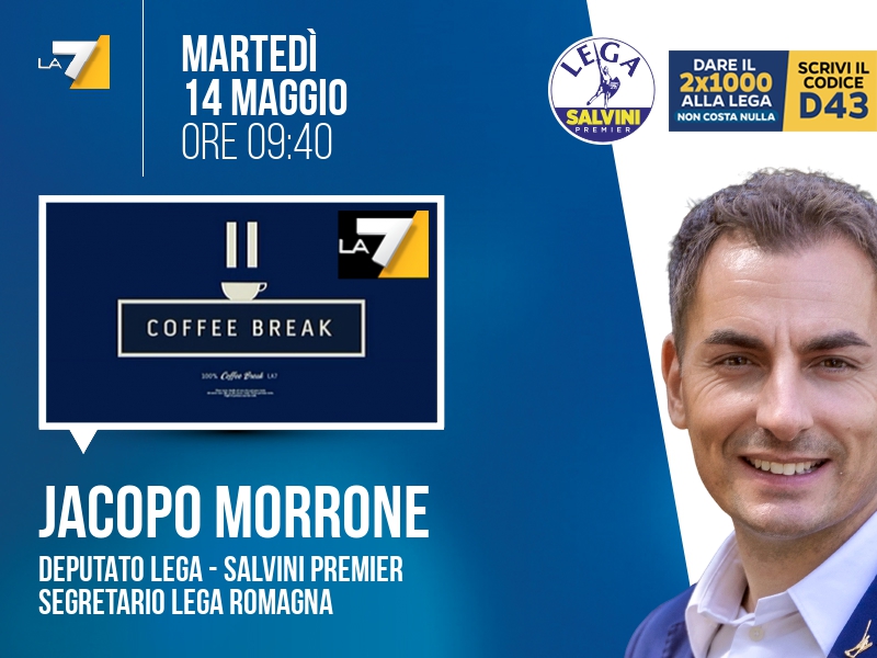 Jacopo Morrone a Coffee Break (La7) - 14/05 ore 09:40