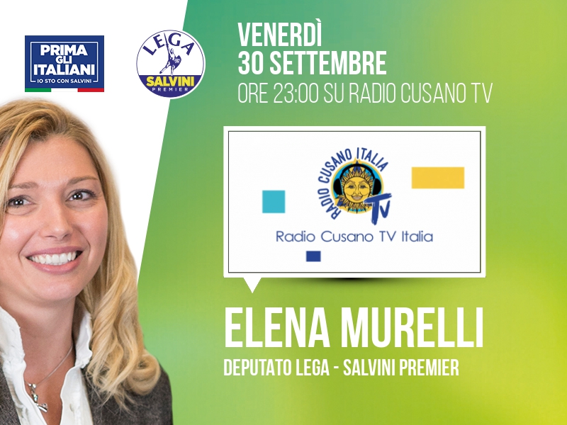Elena Murelli a Radio Cusano TV (Radio Cusano TV) - ore 23:00