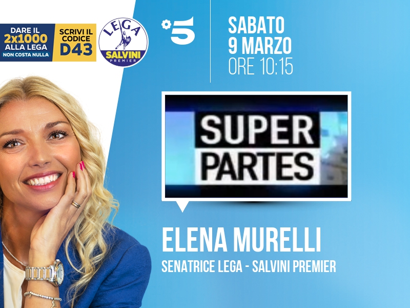 Elena Murelli a Super Partes (Canale 5) - 09/03 ore 10:15