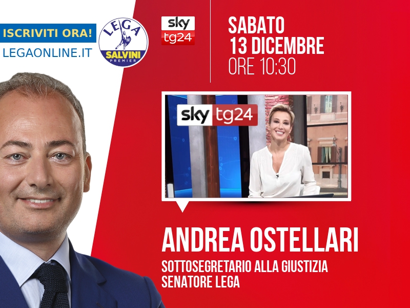 Andrea Ostellari a Agenda (Sky TG24) - 13/12 ore 10:30