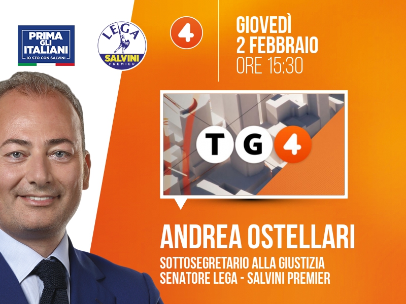 Andrea Ostellari a TG4 (Rete 4) - 02/02 ore 15:30