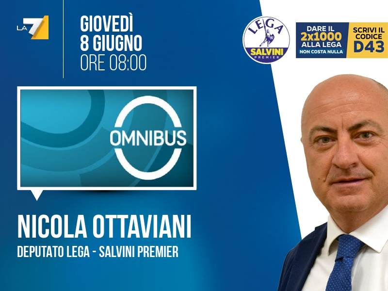 Nicola Ottaviani a Omnibus (La7) - 08/06 ore 08:00