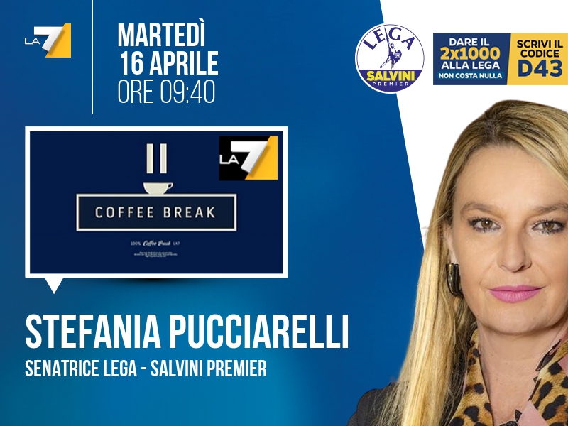 Stefania Pucciarelli a Coffee Break (La7) - 16/04 ore 09:40