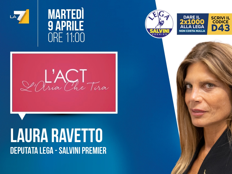 Laura Ravetto a L'Aria che Tira (La7) - 09/04 ore 11:00