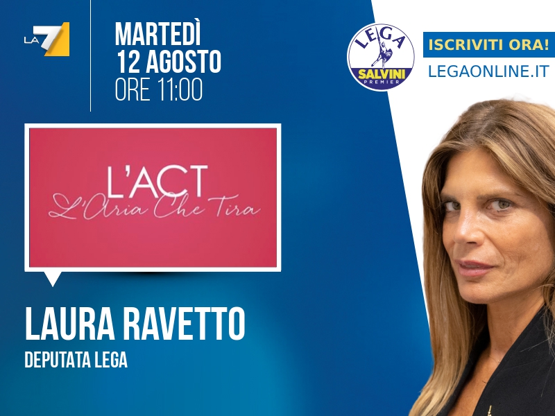 LAURA RAVETTO a L'ARIA CHE TIRA (LA7)