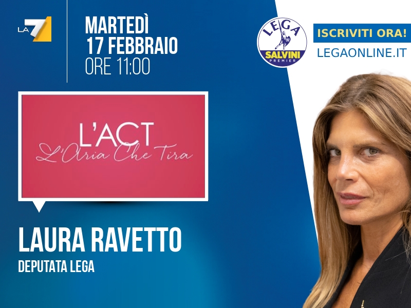 Laura Ravetto a L'Aria che Tira (La7) - 17/02 ore 11:00