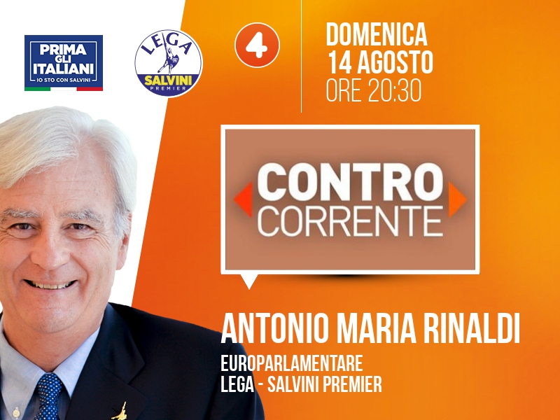 Antonio Maria Rinaldi a Controcorrente (Rete 4) - ore 20:30
