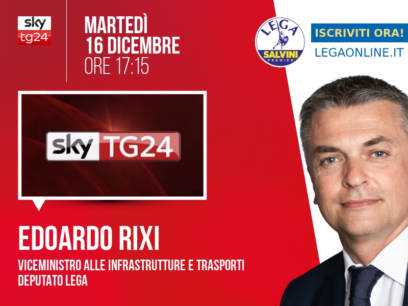 Edoardo Rixi a Economia (Sky TG24) - 16/12 ore 17:15