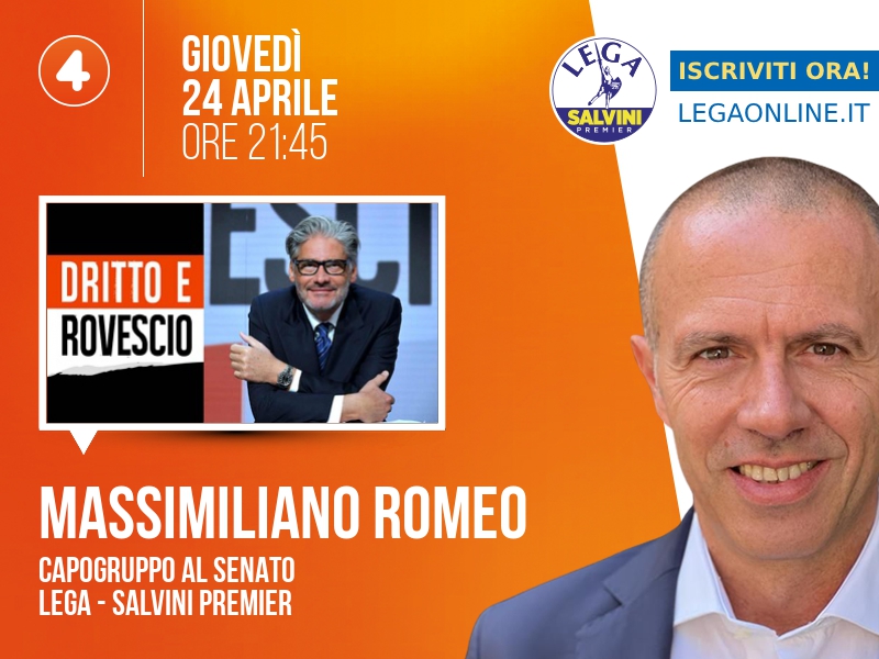 MASSIMILIANO ROMEO a DRITTO E ROVESCIO (RETE 4)
