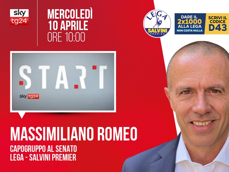 Massimiliano Romeo a Start (Sky TG24) - 10/04 ore 10:00