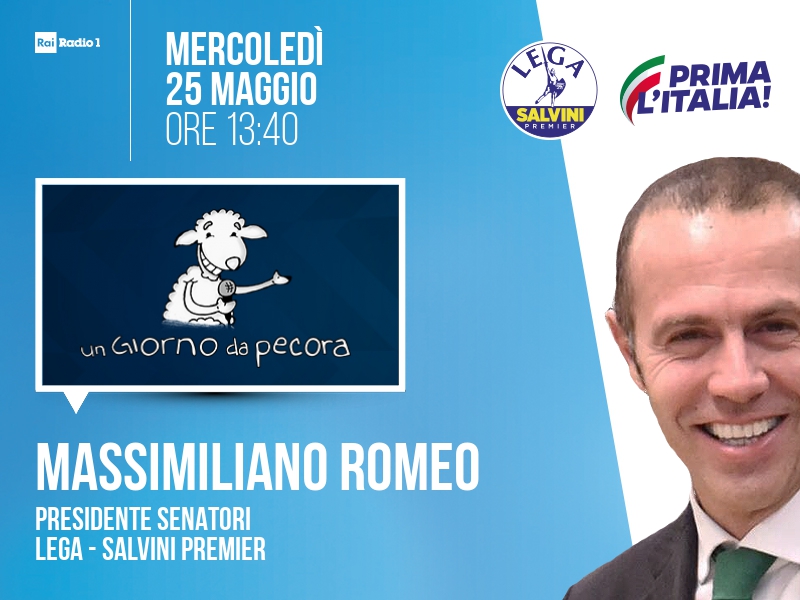 Massimiliano Romeo a Un Giorno da Pecora (Rai Radio 1) - ore 13:40