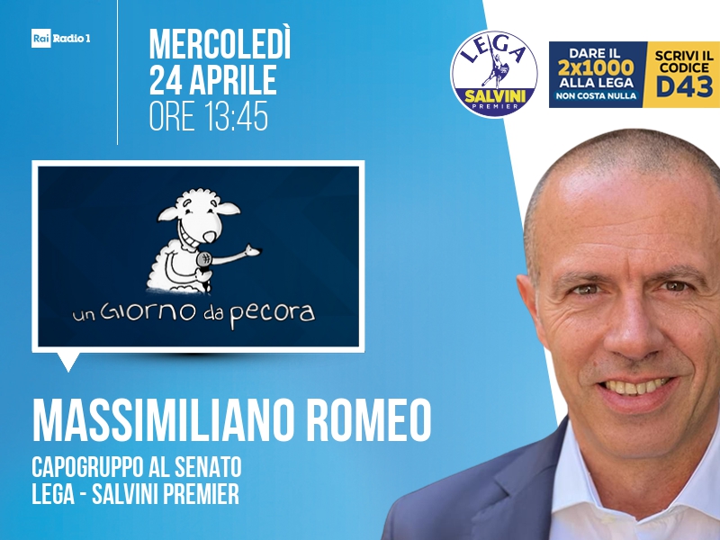 Massimiliano Romeo a Un Giorno da Pecora (Rai Radio 1) - 24/04 ore 13:45