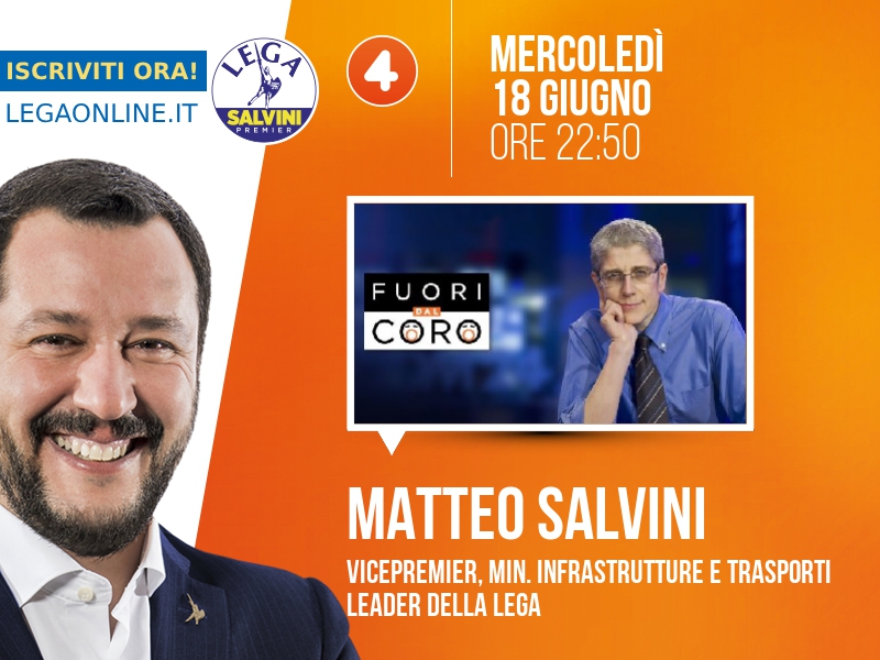 MATTEO SALVINI a FUORI DAL CORO (RETE 4)