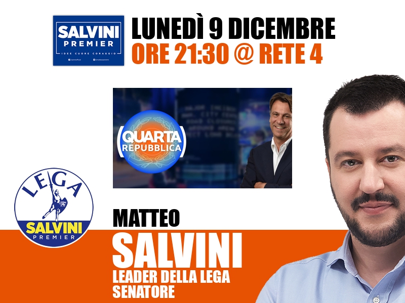 Matteo Salvini a Quarta Repubblica (Rete 4)