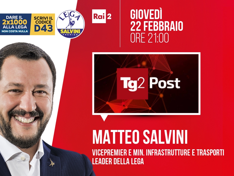 MATTEO SALVINI a TG2 POST (RAI 2)