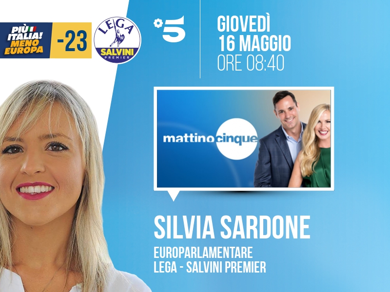Silvia Sardone a Mattino Cinque (Canale 5) - 16/05 ore 08:40