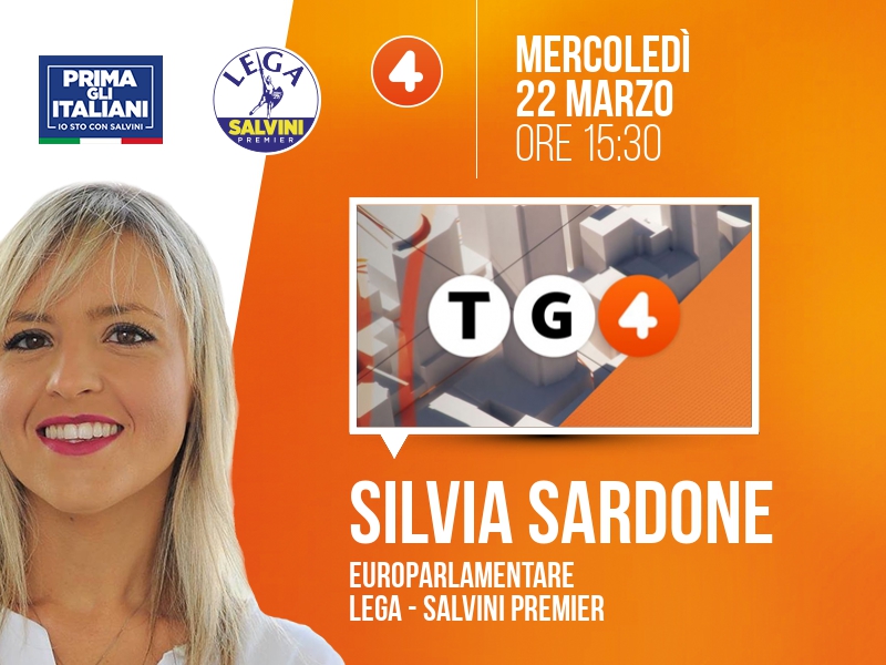 Silvia Sardone a TG4 (Rete 4) - 22/03 ore 15:30