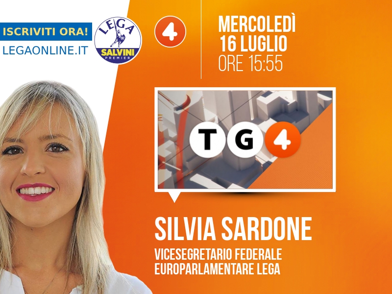 Silvia Sardone a TG4 (Rete 4) - 16/07 ore 15:55