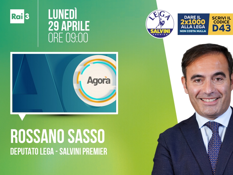 Rossano Sasso a Agorà (Rai 3) - 29/04 ore 09:00
