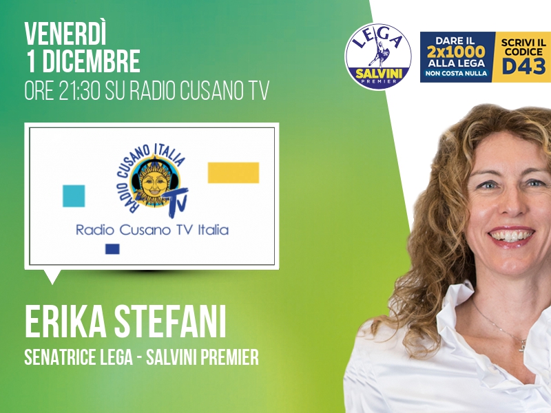 Erika Stefani a Radio Cusano TV (Radio Cusano TV) - 01/12 ore 21:30