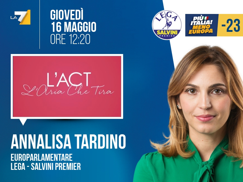 Annalisa Tardino a L'Aria che Tira (La7) - 16/05 ore 12:20