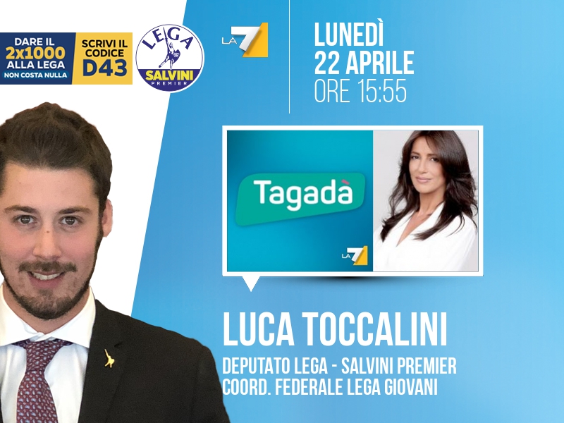 Luca Toccalini a Tagadà (La7) - 22/04 ore 15:55