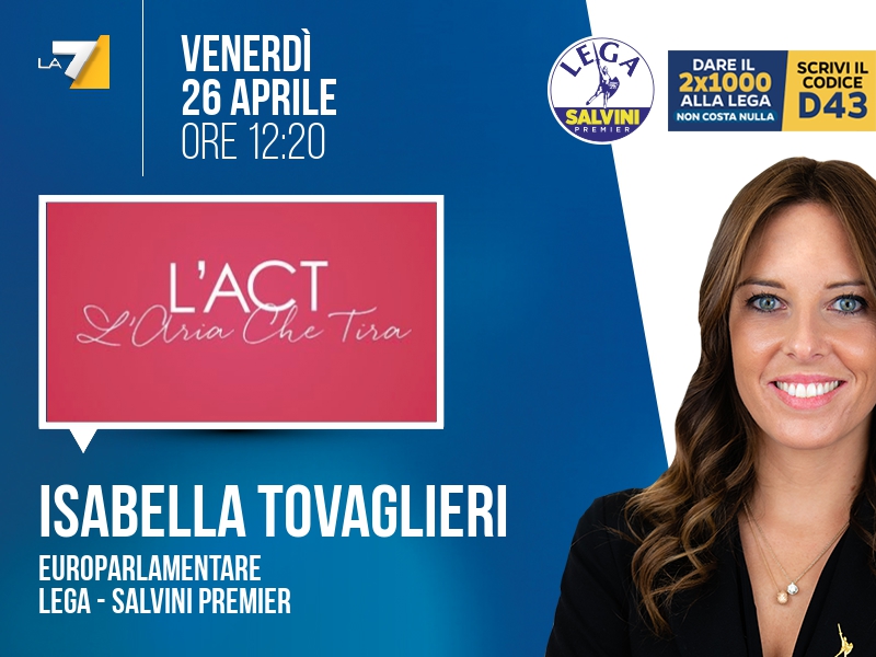 Isabella Tovaglieri a L'Aria che Tira (La7) - 26/04 ore 12:20
