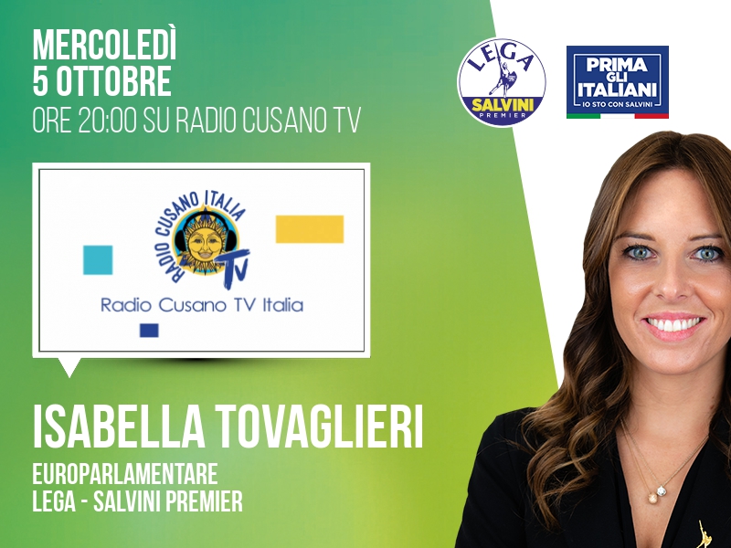 Isabella Tovaglieri a Radio Cusano TV (Radio Cusano TV) - ore 20:00